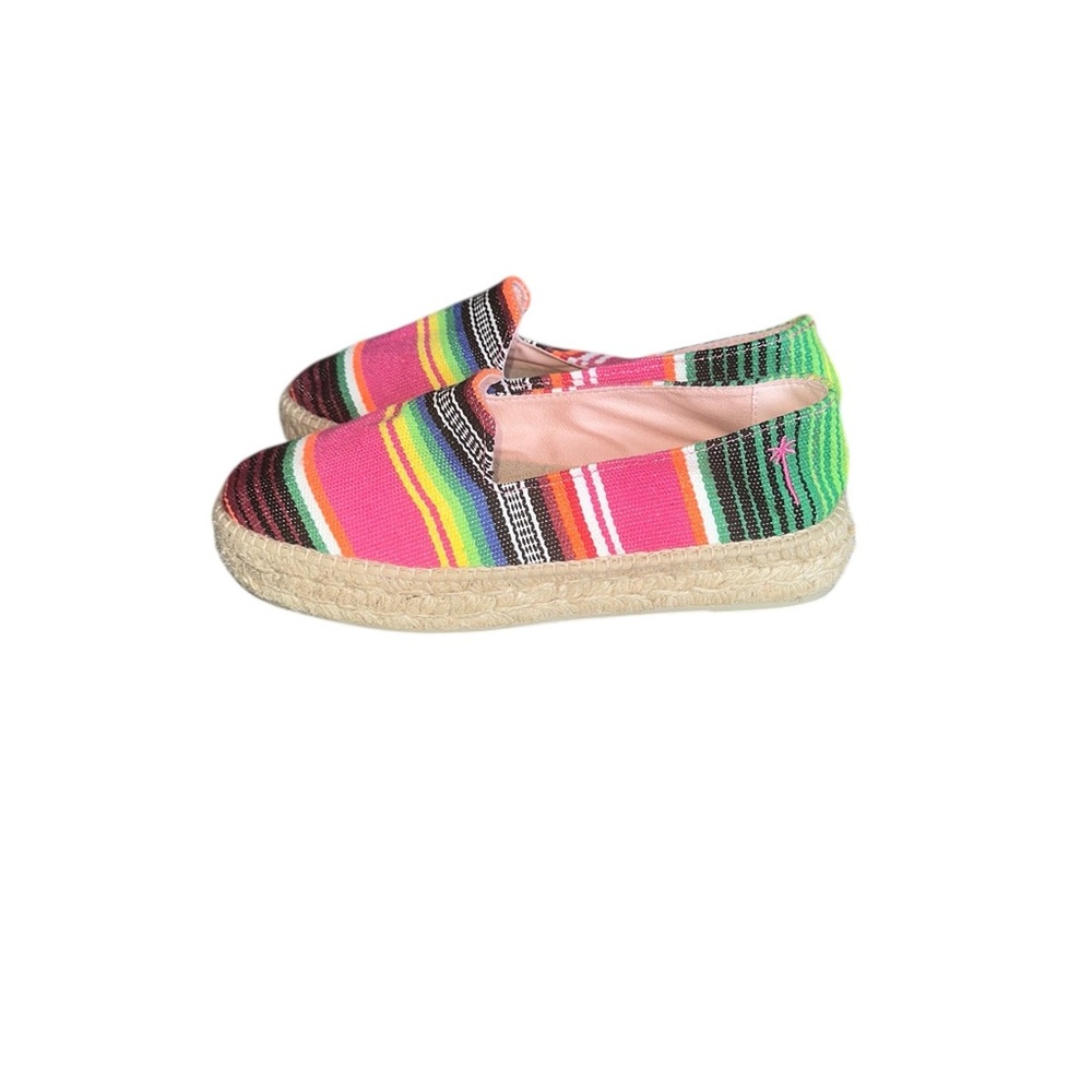 Manebi platform Colorful Striped cotton‎ Espadrille Flats womens 9 NWOB